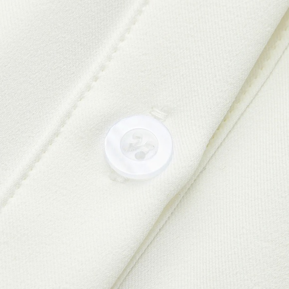 NWT Pleated Cuff Collar Tied Button Shirt - Picture 4 of 9